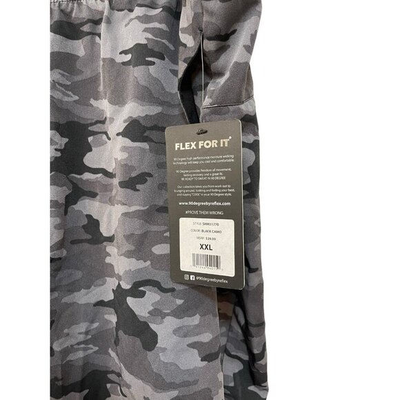 NEW 90 Degree by Reflex Camo Active Shorts Tech Wicking Stretch Pullon Size XXL - Picture 2 of 7